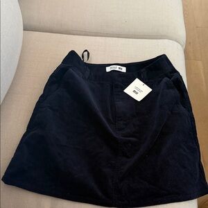Uniqlo Navy Corduroy Mini Skirt